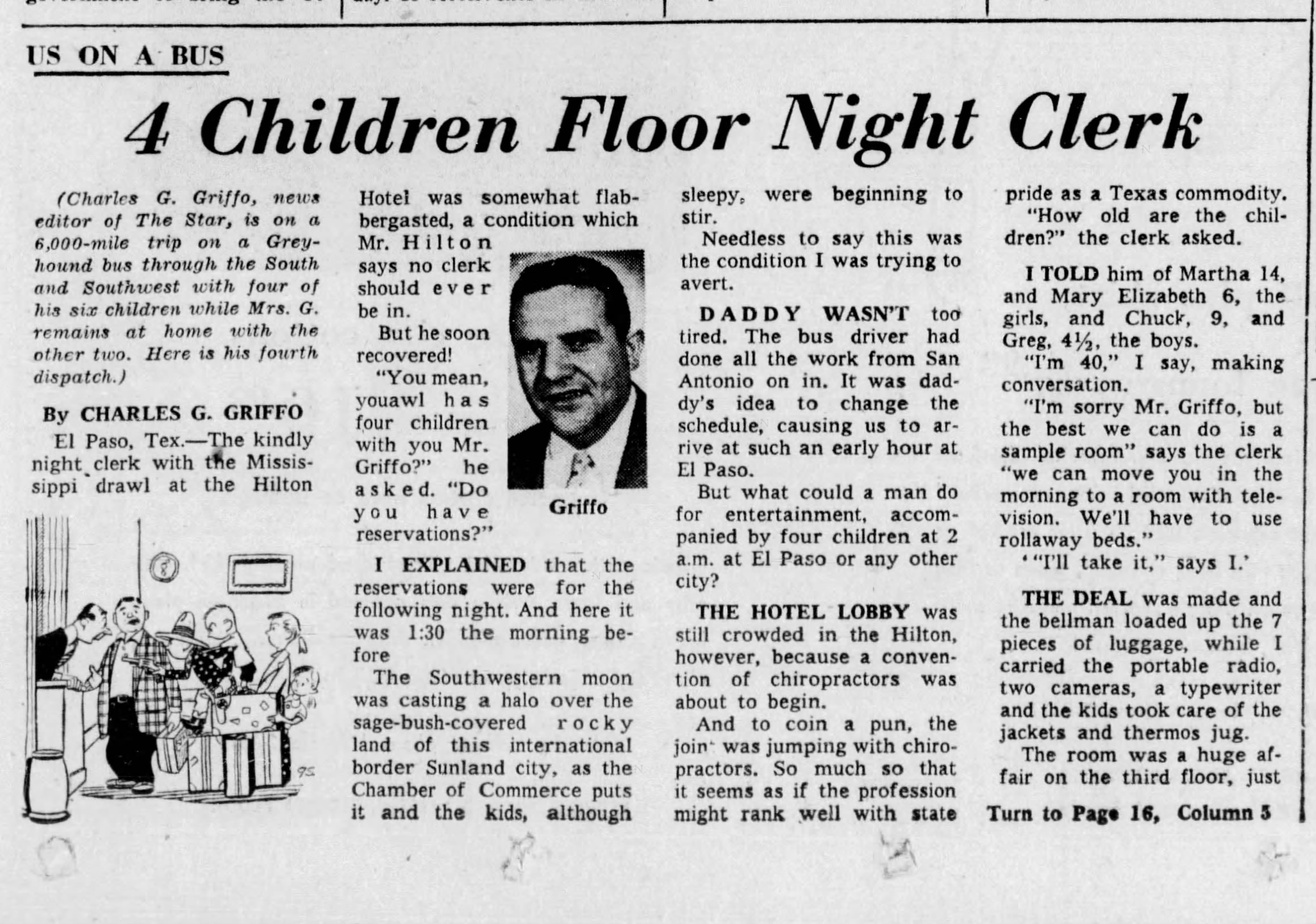 Newspaper clipping for 4 Children Floor Night Clerk, Page 2